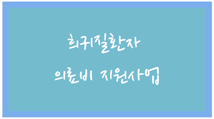 희귀질환자-의료비-지원사업