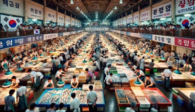 수산시장, 생선 노량진 횟집 생선좌판 어물전