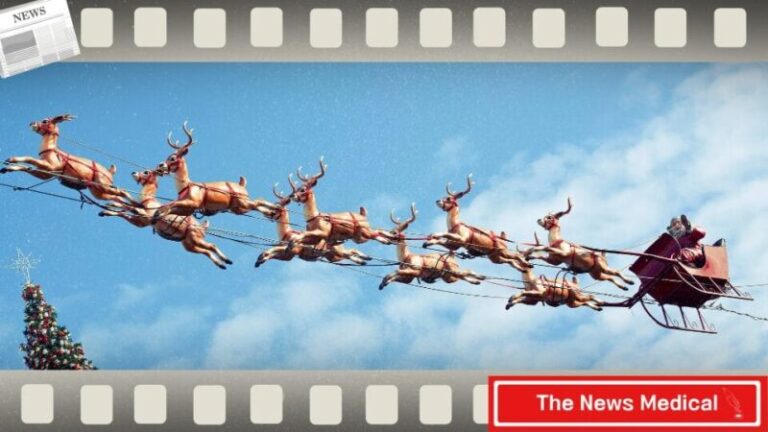 크리스마스 산타 루돌프 사슴 썰매 하늘 눈썰매 산타할아버지