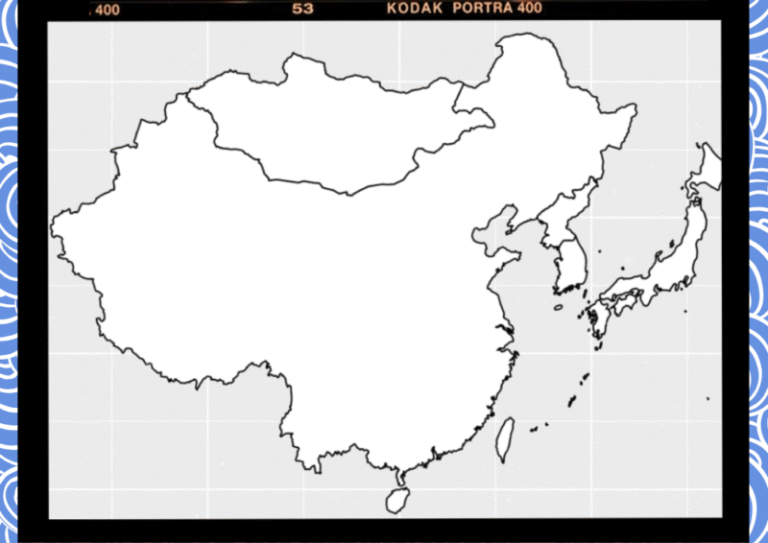 한국중국일본 지도
