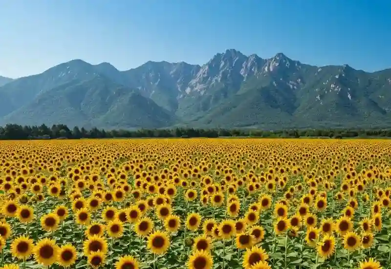 청량한 고산의 바람과 함께 만나는 태백 해바라기 축제 풍경