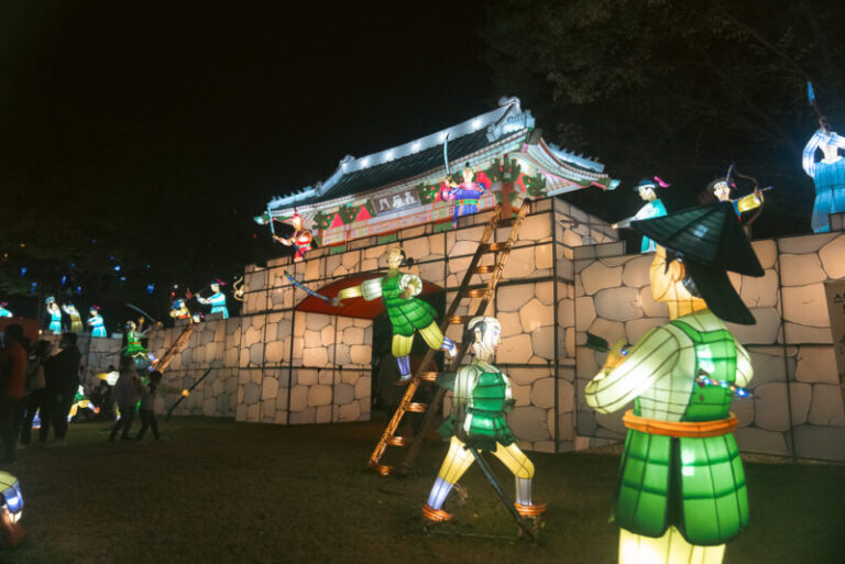 진주 남강 유등 축제,불빛,왜란