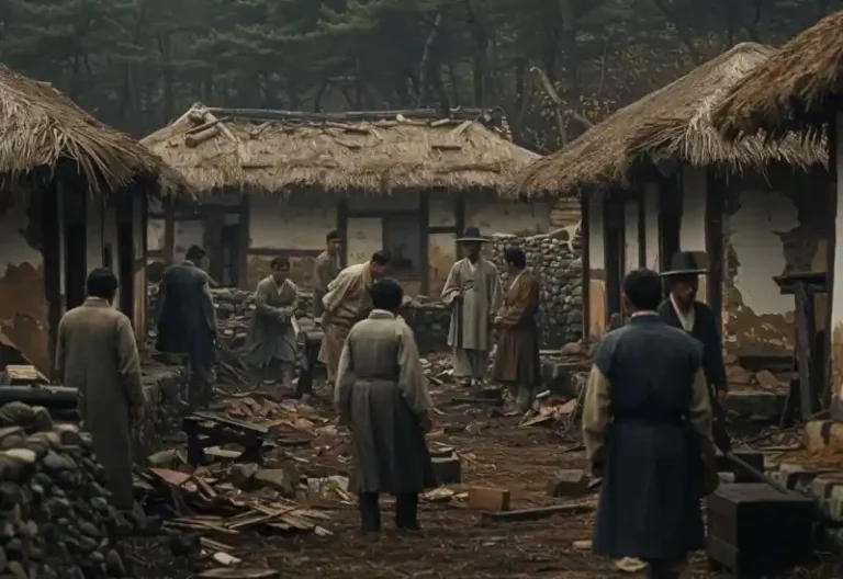 임진왜란으로 고통받는 조선 백성들의 모습을 담은 장면※AI 제작 이미지