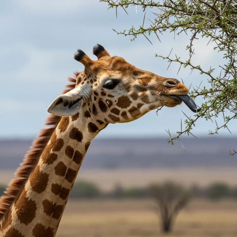 기린 혀 색깔의 비밀