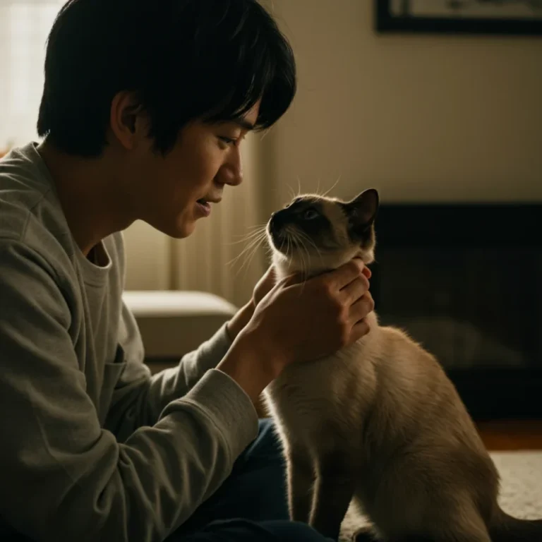 푸른 눈의 귀족 샴 고양이