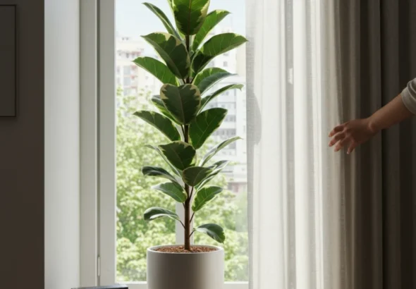 뱅갈고무나무 잎 떨어짐 이제 그만