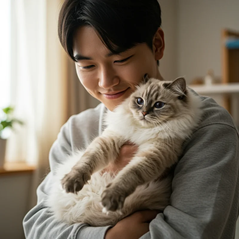 천사냥 외모 랙돌 고양이
