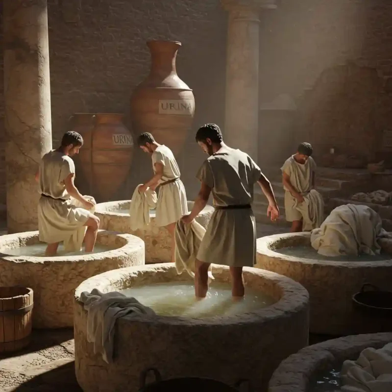 화학 세재 없는 고대 로마의 세탁법