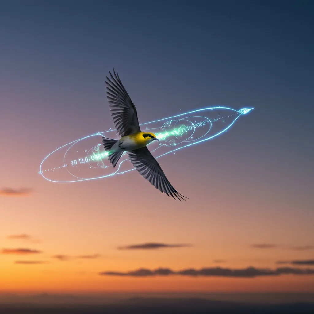 지구 자기장을 보는 철새