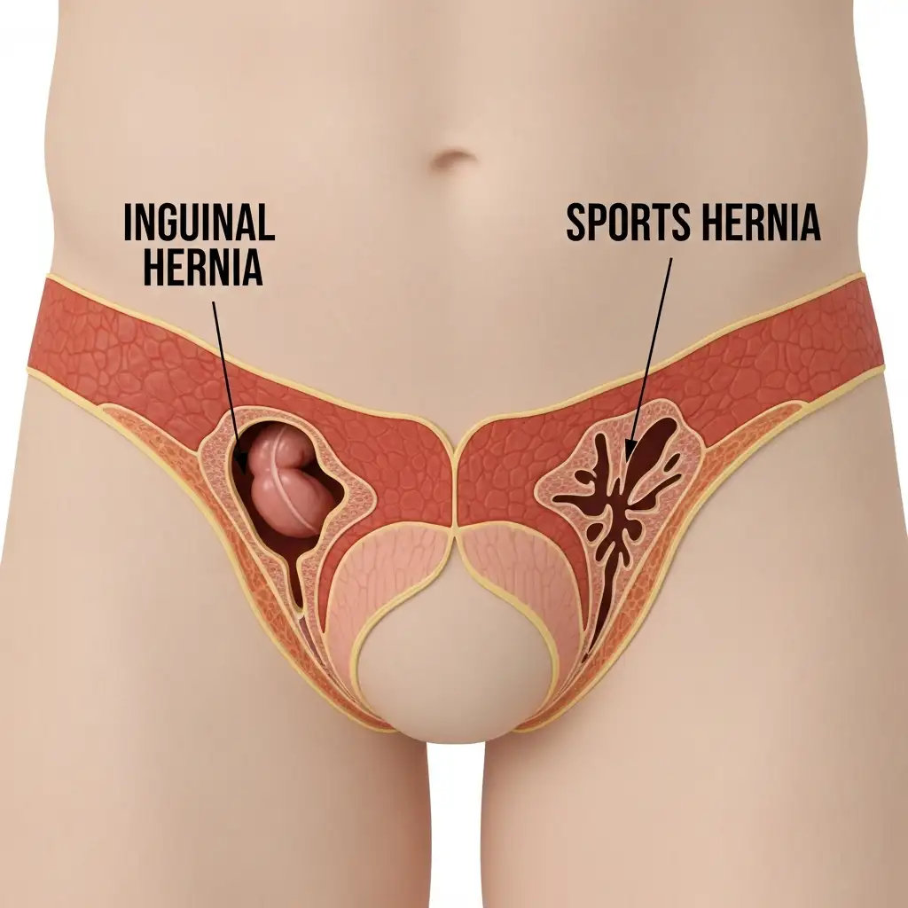 서혜부 탈장 vs 스포츠 탈장