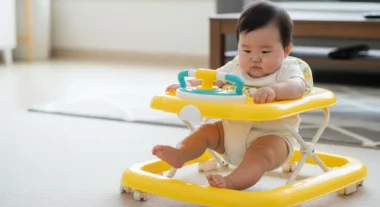 보행기 너무 일찍 태우면