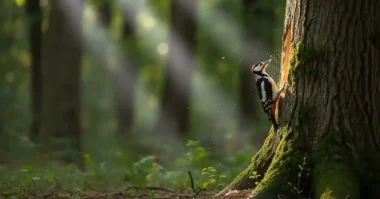 딱따구리의 두개골 구조