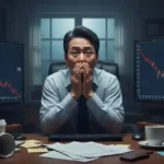 폭락, 하락, 하향-투자-충격, 주식