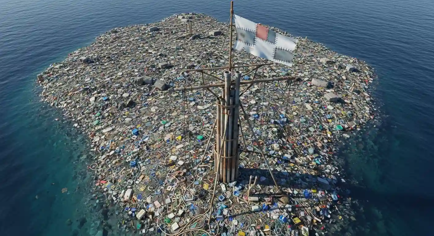 거대 쓰레기 섬 국가 인정 시나리오