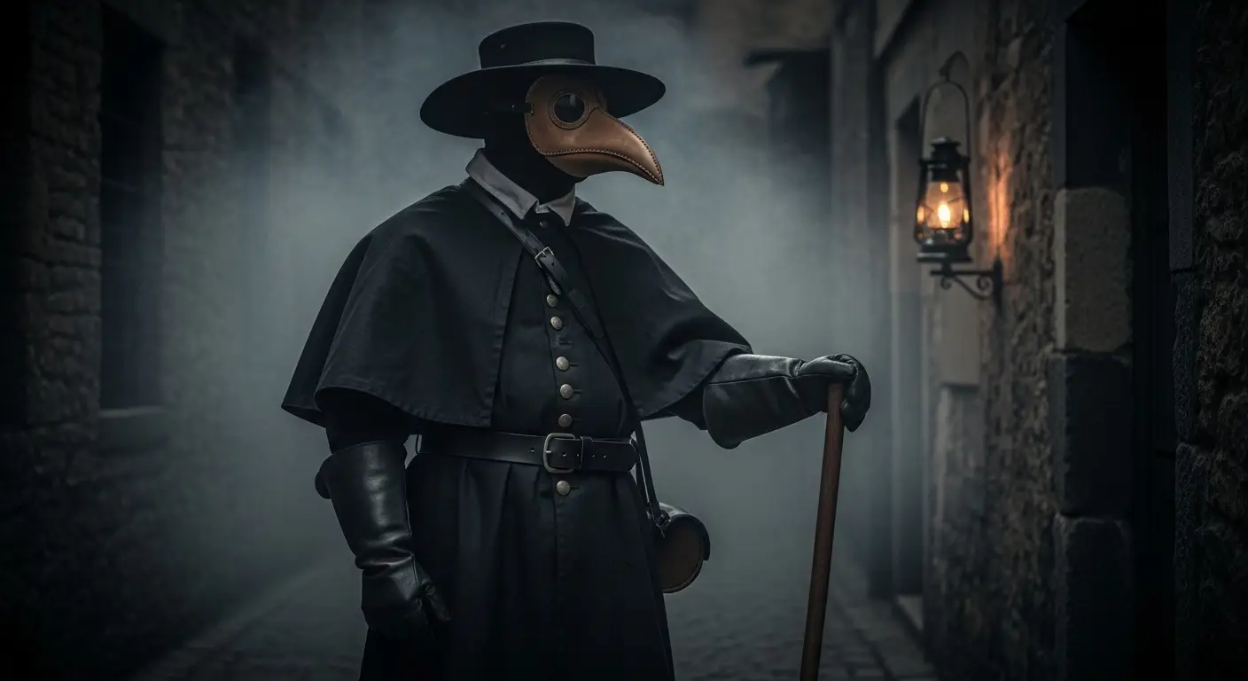 중세 흑사병 의사들의 공포스러운 새 마스크