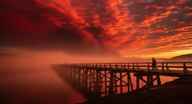 에드바르 뭉크 절규 속 붉은 하늘