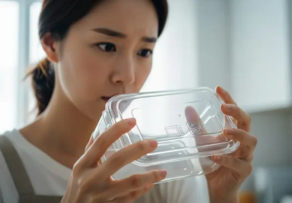 용기 하단의 재질 표시를 확인하여 안전성을 판단한다.(사진=AI 생성 이미지)24kb