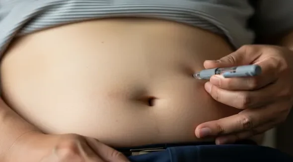 동일 부위 반복 주사로 인해 지방 조직이 비정상적으로 증식한다.※이해를 돕기위한 AI 생성 이미지입니다.