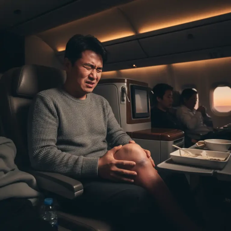 심부정맥 혈전증은 장시간 부동자세로 인해 다리 정맥 내 혈류가 정체되면서 발생한다.(사진=AI 생성 이미지)37kb