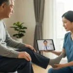 양방향 소통 수단을 활용한 의료진 간의 실시간 협력은 방문 재활 서비스의 안전성을 확보하는 핵심 요소다.(사진=AI 생성 이미지)38kb