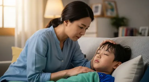 물놀이 후 나타나는 비정상적인 졸음과 무기력함은 호흡 곤란의 징후다.(사진=AI 생성 이미지)
