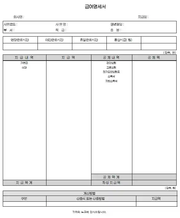 급여명세서, 임금명세서(사진=더뉴스메디칼)
