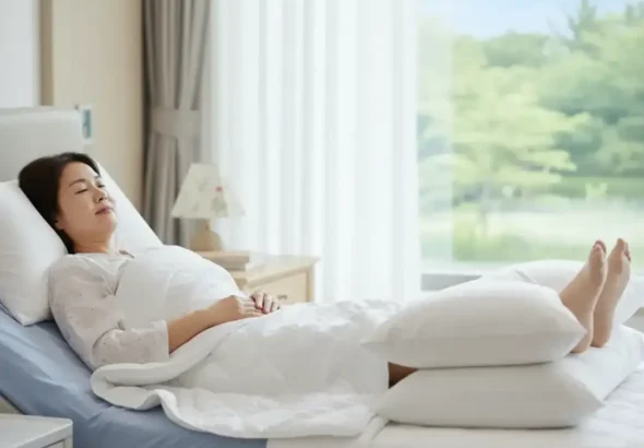 베게,침대,수면,종아리,다리(사진=AI 생성 이미지)