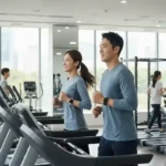헬스장, 러닝머신, 조깅
