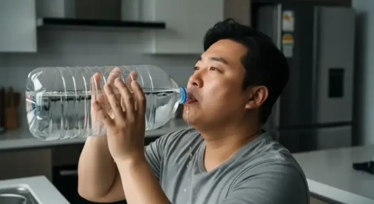 투명한 소변 색깔과 수분 과잉