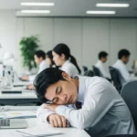 이네무리 문화는 직장에서의 일시적인 수면을 성실함의 증거로 수용한다.(사진=AI 생성 이미지)36kb