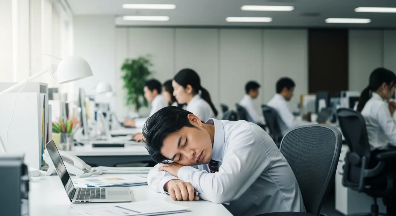 일본의 직장인들은 왜 대놓고 잘까