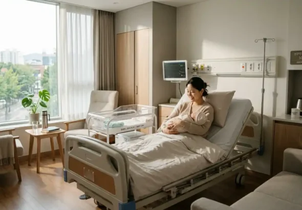 개인실 위주의 분만 병실 운영은 산모의 심리적 안정과 감염 예방에 긍정적인 영향을 미친다.(사진=AI 생성 이미지)34kb